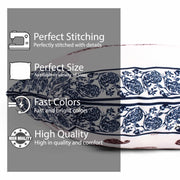 Both Side Block Print Spring Paisley Maroon Cushion Cover Set of 2
